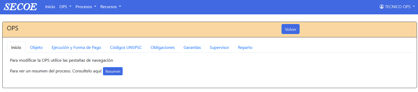 Información centralizada en SECOE